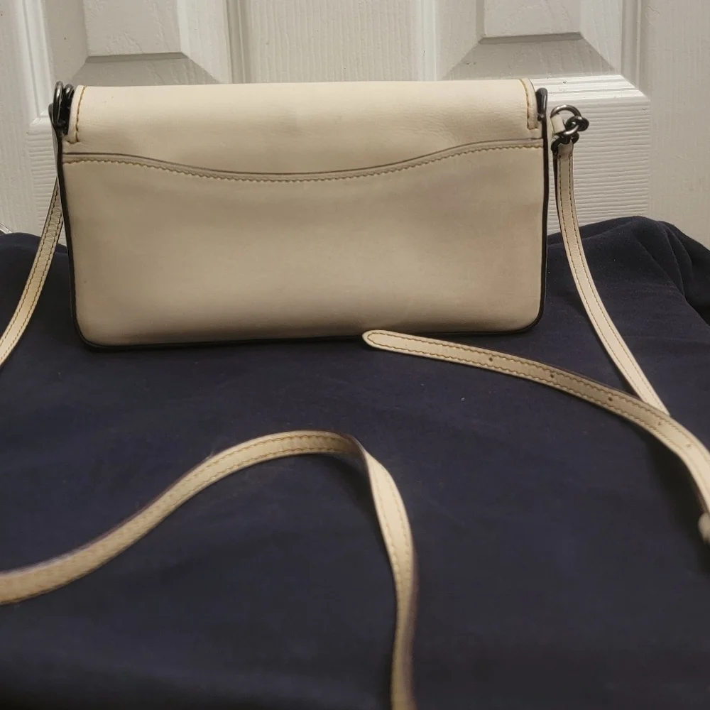 COACH 1941 CHALK WHITE GLOVETANNED LEATHER CROSSBODY BAG PURSE